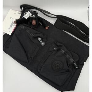 NWT Kipling Coralie Crossbody Bag - Black Tonal - Cute Gorilla! NEW WITH TAGS